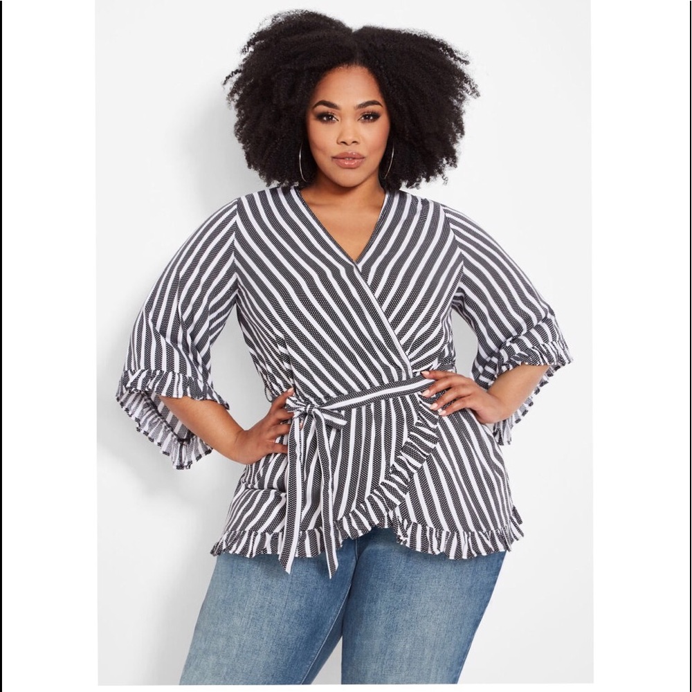 Fashion deep V-neck blouse